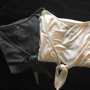 Two Shirts Gray and White